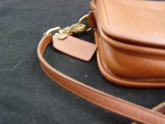 Coach purse in tan leather