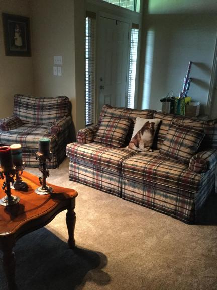Couch,love seat,chair three tables and two lamps for sale in Caddo Mills TX