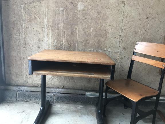 Antique children’s school desk