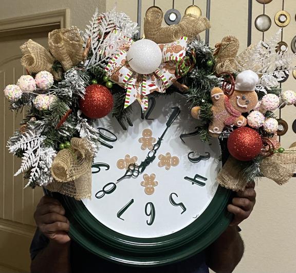 Gingerbread Christmas Clock for sale in Richmond TX