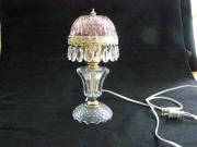 Michelotti Cranberry Pink Glass Row Of Prisms Boudoir Lamp Holland for sale in Antrim County MI