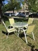 Glass Top Patio Table with 4 Chairs for sale in Chaska MN