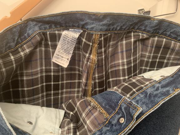 Carhartt 42 x 32 Flannel Lined Men's Jeans