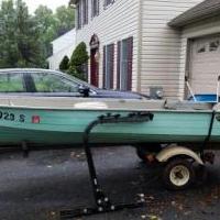 12 ft aluminum row boat and trailer for sale in West Chester PA by Garage Sale Showcase member victorpm, posted 11/04/2018