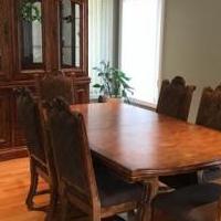 China cabinet and table , chairs for sale in New City NY by Garage Sale Showcase member areck14, posted 02/18/2019