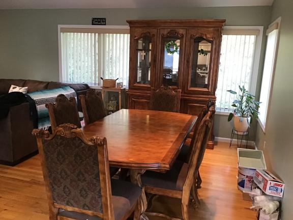 China cabinet and table , chairs