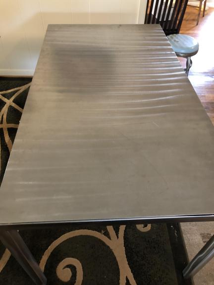 Brushed Aluminum dining table