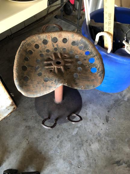 Antique tractor seat stools