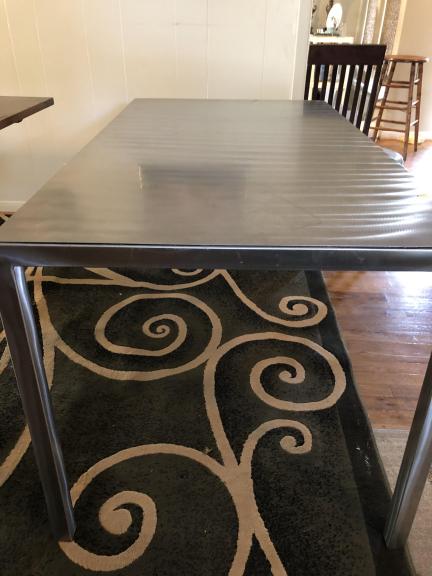 Brushed Aluminum dining table for sale in Houston TX