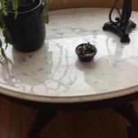 Mahogany and marble tables set for sale in Gloversville NY by Garage Sale Showcase member Nise, posted 02/21/2019