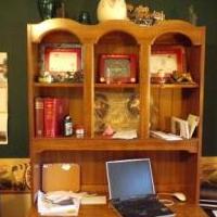 Two Piece desk/bookcase/work station for sale in Pinehurst NC by Garage Sale Showcase member WilliamB, posted 02/01/2019