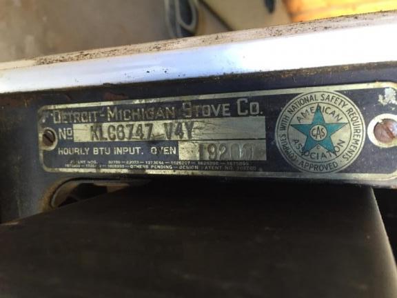 Antique Vintage 1930's Detroit Jewel Gas Stove