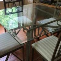 Glass & Metal Dining Room Table for sale in Nelson County VA by Garage Sale Showcase member 1hbear, posted 02/10/2019