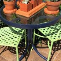 Garden Metal Chairs & Table for sale in Bonita Springs FL by Garage Sale Showcase member Top Shelf, posted 10/17/2018