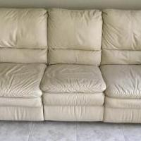 RECLINING LEATHER COUCH for sale in Fairfield CA by Garage Sale Showcase member pvault, posted 04/03/2019