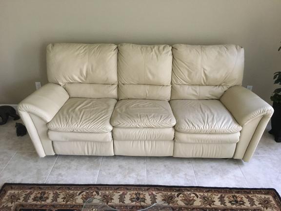 RECLINING LEATHER COUCH for sale in Fairfield CA