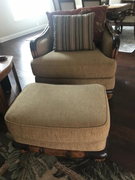 Sofa, chair and ottoman