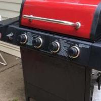 Barbecue/new propane can/lawn chair for sale in Troy MI by Garage Sale Showcase member Carole18, posted 09/26/2018