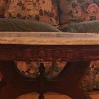 Antique coffee table with marble top for sale in West Chester PA by Garage Sale Showcase member Lisamac, posted 12/14/2018
