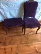 Antique chair and foot stool for sale in Franklin IN