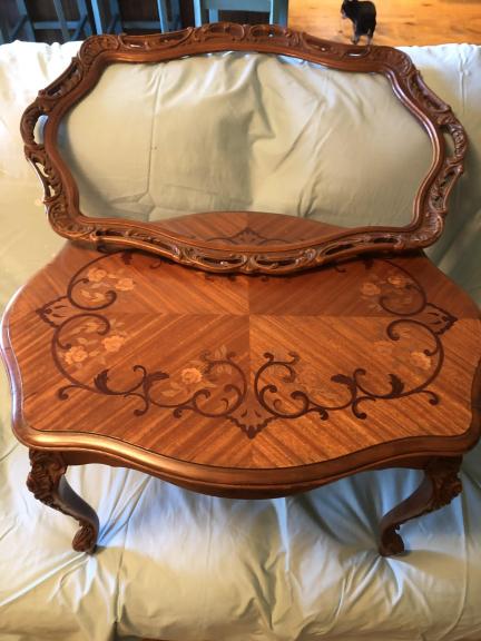 Antique serving table,tray