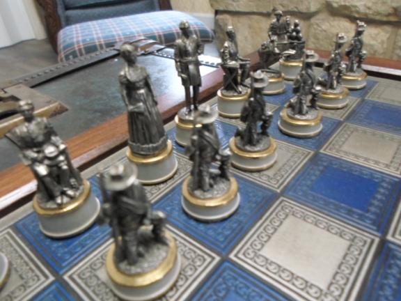 Franklin Mint civil war chess set