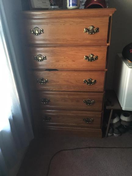 Two single beds with matching dressers