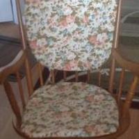 Wooden rocking chair for sale in Henrietta NY by Garage Sale Showcase member Jennysuebrew, posted 07/23/2019