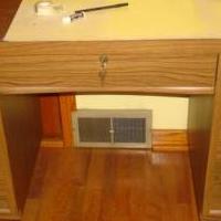 Wood desk with locking drawer for sale in Saint Marys PA by Garage Sale Showcase member 3goodbusiness, posted 06/02/2019