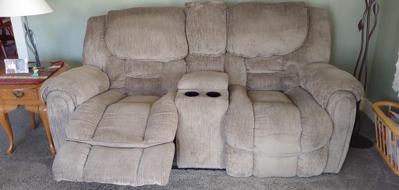 Lazy Boy Wall Hugger two seat love couch, all power system.  USED NOT ABUSED for sale in Fair Haven VT