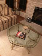 Glass and Brass End Table and Coffee Table for sale in Eagan MN