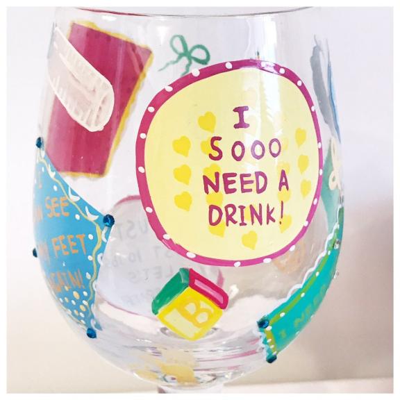 Lolita "New Mommy" Wine Glass