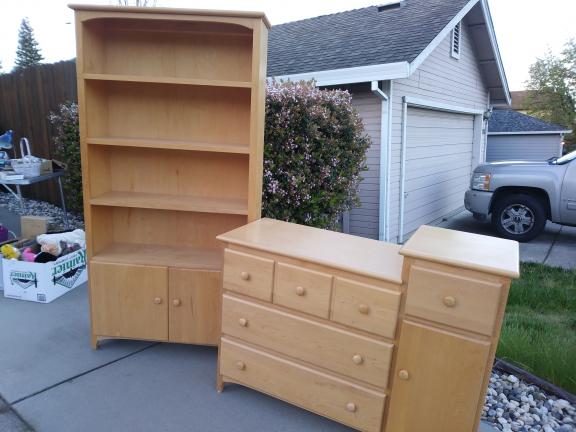 Solid maple "Pali" 4 piece bedroom set that  goes from infant-toddler-youth-teen for sale in Rocklin CA