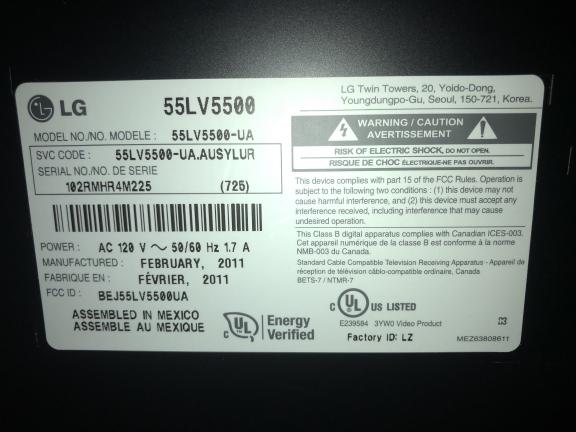LG 55" TV for sale in Tyler TX