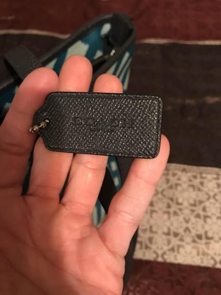 Authentic Turguoise Coach Tote