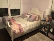 GIRLS WHITE FULL SIZE TRUNDLE BED W TRUNDLE MATTRESS for sale in Morristown NJ