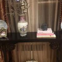Dark wood asian style console table for sale in Morristown NJ by Garage Sale Showcase member benmorits, posted 07/14/2019