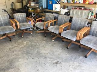 6 blue chairs for sale in Pottsboro TX