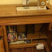 Sewing cabinet/machine for sale in Newport NC by Garage Sale Showcase member wsmann, posted 09/30/2019