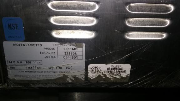 Moffat Commercial Electric Turbofan Convection Oven