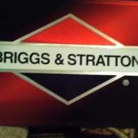 Briggs and Stratton metal sign 3ft long 2ft wide great shape for sale in Muskegon MI by Garage Sale Showcase member Dominick, posted 09/13/2019