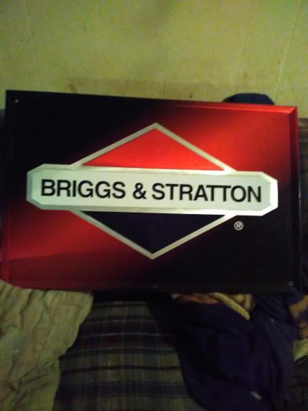 Briggs and Stratton metal sign 3ft long 2ft wide great shape for sale in Muskegon MI