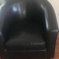 Club chair, synthetic leather for sale in West Chester PA by Garage Sale Showcase member kristina930, posted 01/30/2020