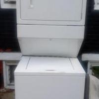 Whirlpool washer and dryer stacked for sale in Ridley Park PA by Garage Sale Showcase member LindaJ501, posted 08/25/2019