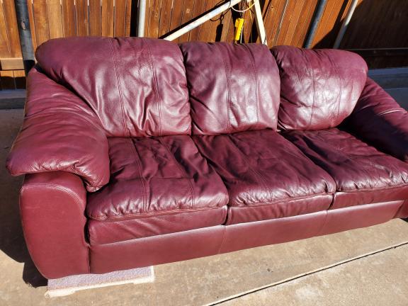 Leather Sofa and Chair
