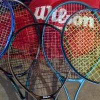 5 Wilson Tennis Racquets and bag for sale in Northfield MN by Garage Sale Showcase member Knight_Hawk, posted 11/24/2019
