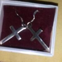Vintage pair 925 silver cross earings for sale in Owatonna MN by Garage Sale Showcase member Doofydragon, posted 10/21/2019