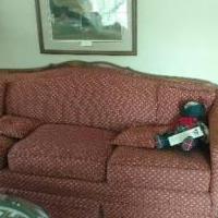 3 Cushion Oak Trimmed Couch for sale in Iowa City IA by Garage Sale Showcase member TomTom, posted 11/08/2019