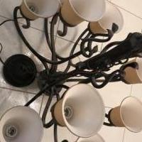 Albasque light fixtures - 9 bulbs - large, medium 5 bulb small for sale in Paramus NJ by Garage Sale Showcase member Par007, posted 01/21/2020