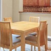 Kitchen table, 5 chairs, one leaf for sale in Woodstock IL by Garage Sale Showcase member Cyndi847, posted 01/30/2020